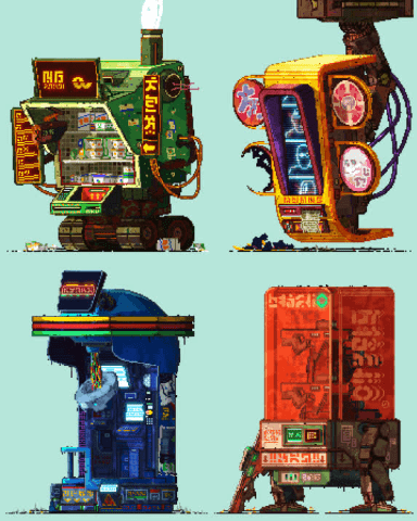 CYBERPUNK PIXEL ART CREATIONS BY KENZE WEE